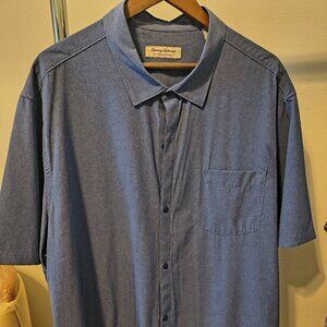 Tommy Bahama Blue Textured Button-Up Shirt